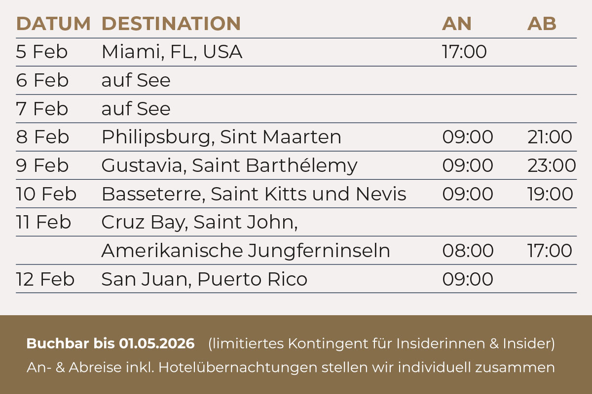 Kreuzfahrt in die Karibik Kreuzfahrt in die Karibik